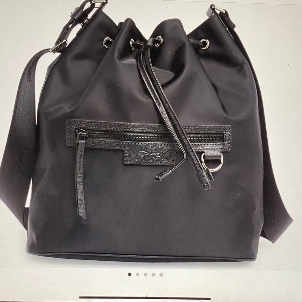 Longchamp Black Hobo Bag Le Pilage Neo Bucket